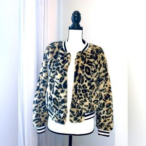 Mint❤️ JACK B B DAKOTA crop fur bomber jacket women’s coats size small